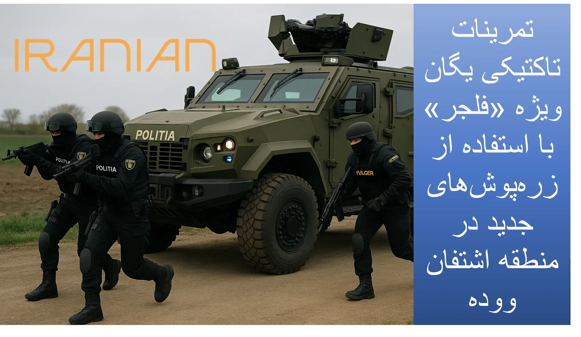 تمرینات تاکتیکی یگان ویژه «فلجر» با استفاده از زره‌پوش‌های جدید در منطقه اشتفان ووده